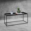 Mesa De Centro Nyker Metal 47 X 100 X 50 Cm - Negro [en.casa]