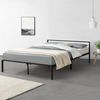 Cama Doble Imatra De Metal Con Somier - Minimalista - 160 X 200 Cm - Negro Mate [en.casa]