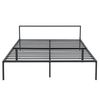 Cama Doble Imatra De Metal Con Somier - Minimalista - 160 X 200 Cm - Negro Mate [en.casa]