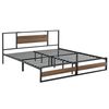 Cama Doble Villach Con Somier - Acero 180 X 200cm - Negro Mate [en.casa]