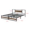 Cama Doble Villach Con Somier - Acero 180 X 200cm - Negro Mate [en.casa]