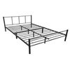 Cama De Metal Estable Laos - 160cm X 200cm - Cama Doble - Cama Matrimonio - Somier - Negro Mate [en.casa]®