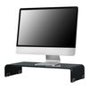 Soporte Para Monitor De Vidrio - 60 X 25 X 11 Cm - Base Para Pantalla - Para Mesa De Ordenador - Organizador De Escritorio Para Monitor O Portátil - Negro Lacado [en.casa]®