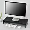 Soporte Para Monitor De Vidrio - 60 X 25 X 11 Cm - Base Para Pantalla - Para Mesa De Ordenador - Organizador De Escritorio Para Monitor O Portátil - Negro Lacado [en.casa]®