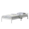 Cama Simple Nakkila Con Somier  Capacidad De Carga 100 Kg Pino 90 X 200 Cm - Blanco Mate [en.casa]