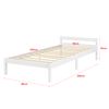 Cama Simple Nakkila Con Somier  Capacidad De Carga 100 Kg Pino 90 X 200 Cm - Blanco Mate [en.casa]