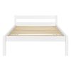 Cama Simple Nakkila Con Somier  Capacidad De Carga 100 Kg Pino 90 X 200 Cm - Blanco Mate [en.casa]