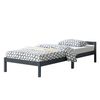 Cama Simple Nakkila Con Somier  Capacidad De Carga 100 Kg Pino 90 X 200 Cm - Gris Oscuro [en.casa]