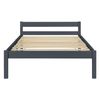 Cama Simple Nakkila Con Somier  Capacidad De Carga 100 Kg Pino 90 X 200 Cm - Gris Oscuro [en.casa]