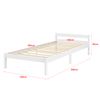 Cama Simple Nakkila Con Somier  Capacidad De Carga 150 Kg Pino 120 X 200 Cm - Blanco Mate [en.casa]