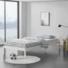 Cama Simple Nakkila Con Somier  Capacidad De Carga 150 Kg Pino 120 X 200 Cm - Blanco Mate [en.casa]