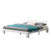 Cama Doble Nivala Con Somier Capacidad De Carga 200 Kg Pino 180 X 200 Cm - Blanco Mate [en.casa]