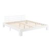 Cama Doble Nivala Con Somier Capacidad De Carga 200 Kg Pino 180 X 200 Cm - Blanco Mate [en.casa]