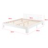 Cama Doble Nivala Con Somier Capacidad De Carga 200 Kg Pino 180 X 200 Cm - Blanco Mate [en.casa]