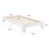 Cama Simple Raisio Con Somier Capacidad Máx 150 Kg Pino 120 X 200 Cm - Blanco Mate [en.casa]