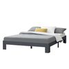 Cama De Pino Raisio - 140 X 200 Cm - Cama Doble - Cama De Matrimonio - Con Somier - Capacidad De Carga 150 Kg - Gris Oscuro Lacado Mate [en.casa]®