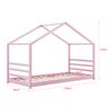 Cama Para Niños Vardø Con Somier - Forma De Casa - Pino 90 X 200 Cm - Rosa Lacado Mate [en.casa]