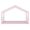 Cama Para Niños Vardø Con Somier - Forma De Casa - Pino 90 X 200 Cm - Rosa Lacado Mate [en.casa]