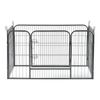 Parque Para Perros - 125 X 85 X 70 Cm - Jaula Para Mascotas - 4 Vallas - Con 2 Pestillos - Cerca - Corral - Paneles - Color Plata [pro.tec]®