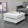 Mesa De Centro Märsta Aglomerado 75 X 75 X 35,5 Cm - Blanco [en.casa]