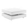 Mesa De Centro Märsta Aglomerado 75 X 75 X 35,5 Cm - Blanco [en.casa]