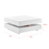 Mesa De Centro Märsta Aglomerado 75 X 75 X 35,5 Cm - Blanco [en.casa]