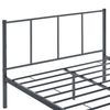 Cama Matrimonio Laos Con Somier - Metal - 140 X 200cm - Gris Oscuro Mate [en.casa]