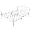 Cama Individual Laos Con Somier - Metal - 120 X 200cm - Blanco Mate [en.casa]