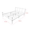 Cama Individual Laos Con Somier - Metal - 120 X 200cm - Blanco Mate [en.casa]