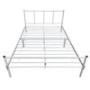 Cama Individual Laos Con Somier - Metal - 120 X 200cm - Blanco Mate [en.casa]