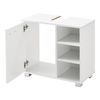 Mueble De Lavabo - 56 X 60 X 31 Cm - Mueble De Baño Debajo Del Lavabo - Con Puerta Y 3 Estantes - Aglomerado - Con Ranura Para Sifón - Blanco [en.casa]®