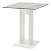 Mesa De Comedor Lindesnes - 65 X 65 X 78 Cm - Mesa De Cocina O Salón Cuadrada - Mesa De Bar - Mesa De Bistro - Efecto Hormigón Y Blanco [en.casa]®