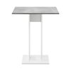 Mesa De Comedor Lindesnes - 65 X 65 X 78 Cm - Mesa De Cocina O Salón Cuadrada - Mesa De Bar - Mesa De Bistro - Efecto Hormigón Y Blanco [en.casa]®