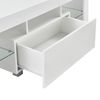 Mesa De Tele Con Led - Grimsey  - 130 X 35 X 45 Cm - Aglomerado -  Blanco [en.casa]