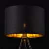 Lámpara De Mesa Metz Trípode - 51 X Ø 30 Cm - Lámpara De Noche De Diseño Con 3 Patas - Negro [lux.pro]®