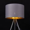 Lámpara De Mesa Metz Trípode - 51 X Ø 30 Cm - Lámpara De Noche De Diseño Con 3 Patas - Gris [lux.pro]®