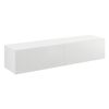 Mueble De Tv De Pared Evaton Aglomerado 140 X 33 X 30 Cm Blanco Alto Brillo [en.casa]