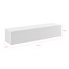 Mueble De Tv De Pared Evaton Aglomerado 140 X 33 X 30 Cm Blanco Alto Brillo [en.casa]