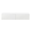 Mueble De Tv De Pared Evaton Aglomerado 140 X 33 X 30 Cm Blanco Alto Brillo [en.casa]