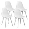 Set De 4 Sillas De Comedor Brevik Diseño Nórdico Plástico 83 X 54 X 48 Cm - Blanco [en.casa]