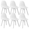 Set De 6 Sillas De Comedor Brevik Diseño Nórdico Plástico 83 X 54 X 48 Cm - Blanco [en.casa]