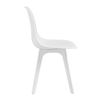 Set De 6 Sillas De Comedor Brevik Diseño Nórdico Plástico 83 X 54 X 48 Cm - Blanco [en.casa]