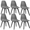 Set De 6 Sillas De Comedor Brevik Diseño Nórdico Plástico 83 X 54 X 48 Cm - Gris Y Negro [en.casa]