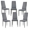 Set De 6x Sillas De Comedor Lidköping Tapizadas De Tela Y Acero - 96 X 43 X 52 Cm Gris [en.casa]