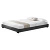 Corium Cama Doble Masari Con Somier Tapizado En Piel Sintética / Mdf 140 X 200 Cm - Negro