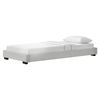 Corium Cama Individual Masari Con Somier Tapizado En Piel Sintética / Mdf 90 X 200 Cm - Blanco