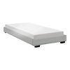 Corium Cama Individual Masari Con Somier Tapizado En Piel Sintética / Mdf 90 X 200 Cm - Blanco