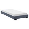 Corium Cama Individual Masari Con Somier Tapizado En Lienzo / Mdf 90 X 200 Cm - Gris Oscuro