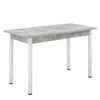 Mesa De Comedor Den Haag - 120 X 60 X 75 Cm - Mesa De Cocina O Salón - Para 4 Sillas - Escritorio - Resistente - Mesa Para Oficina - Efecto Hormigón Y Blanco [en.casa]®