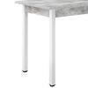 Mesa De Comedor Den Haag - 120 X 60 X 75 Cm - Mesa De Cocina O Salón - Para 4 Sillas - Escritorio - Resistente - Mesa Para Oficina - Efecto Hormigón Y Blanco [en.casa]®